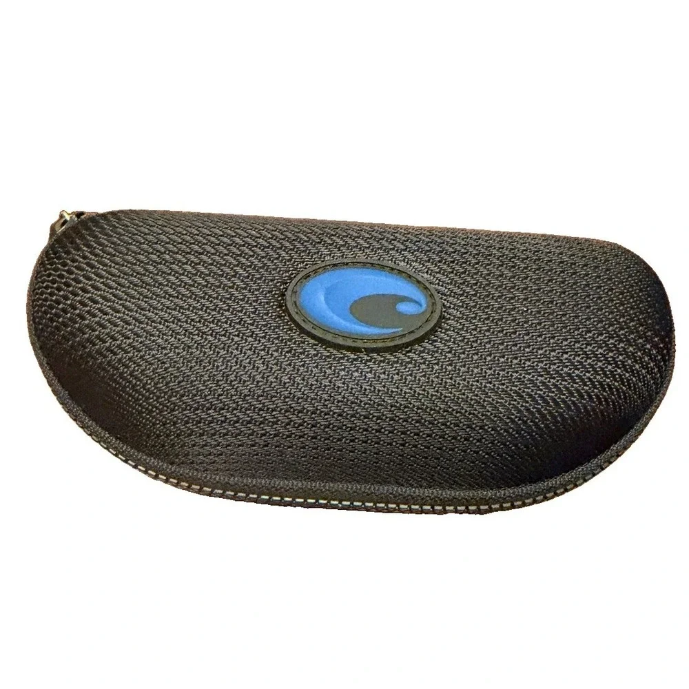 Authentic Costa Del Mar Sunglasses Case Black Hard Zipper Protective EVA Shell
